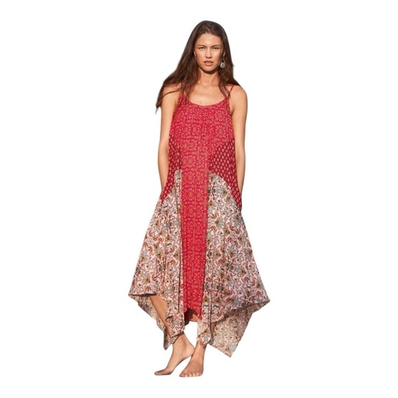 Sundance Patchwork Slip Boho Resort Wear Dress Size Medium V1 - Picture 1 of 5